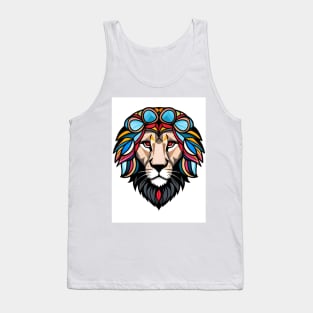 Lion Face T - Shirt Tank Top